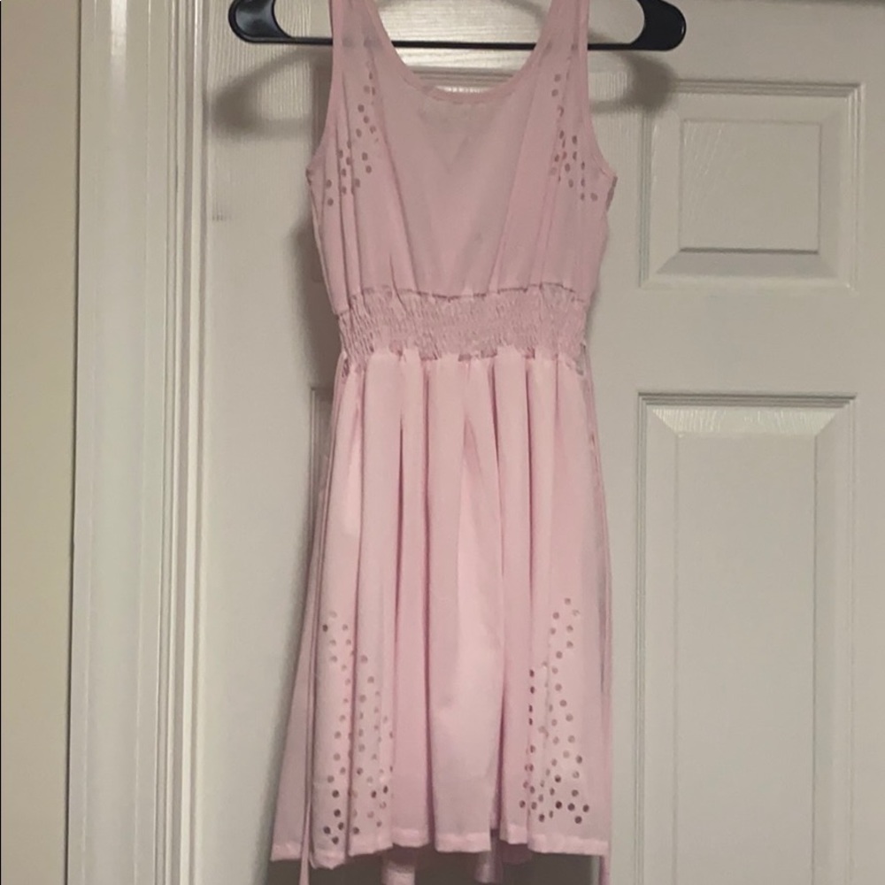 Cute pink dress.